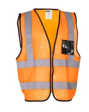 Dromex Orange Reflective Vest With Zip And Id Pocket
