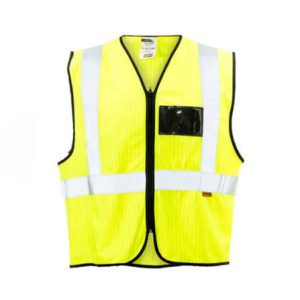 Dromex Lime Reflective Vest With Zip And Id Pocket